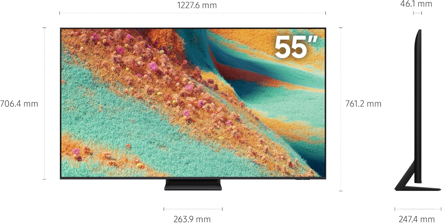 Display Samsung LED TV 55Inch, Smart, Crystal 4K, 4HDMI & 2USB, Satellite Built-in