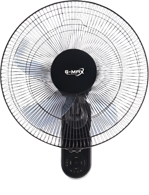 G-MAX Wall Fan with Remote 18Inch, Black