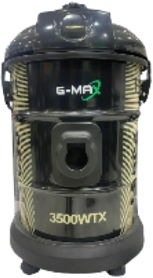 G-MAX Drum Vacuum, 3500Watts, 25Lit, Black