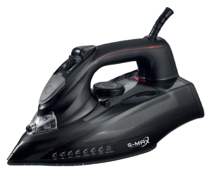 G-MAX Steam Iron, 2600Watts, 390Ml, Black