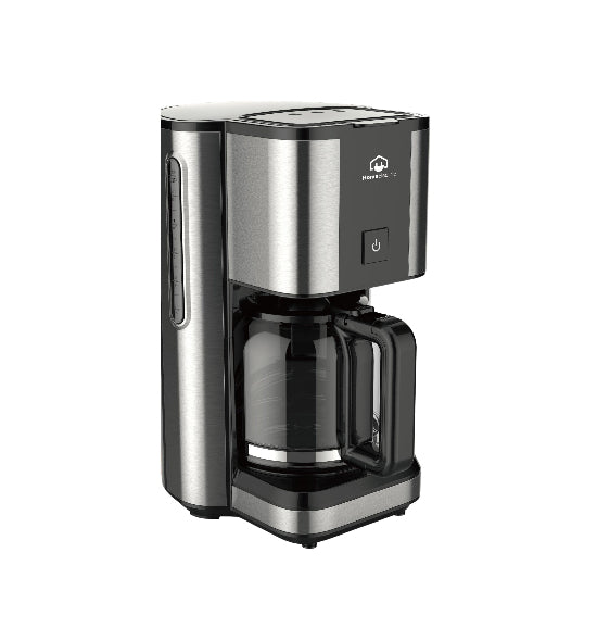 HK-509 / Home electric American coffee machine, 900W ,Black & silver, stainless steel, 1.2L (10-12) 1.2 L / ,Black & silver