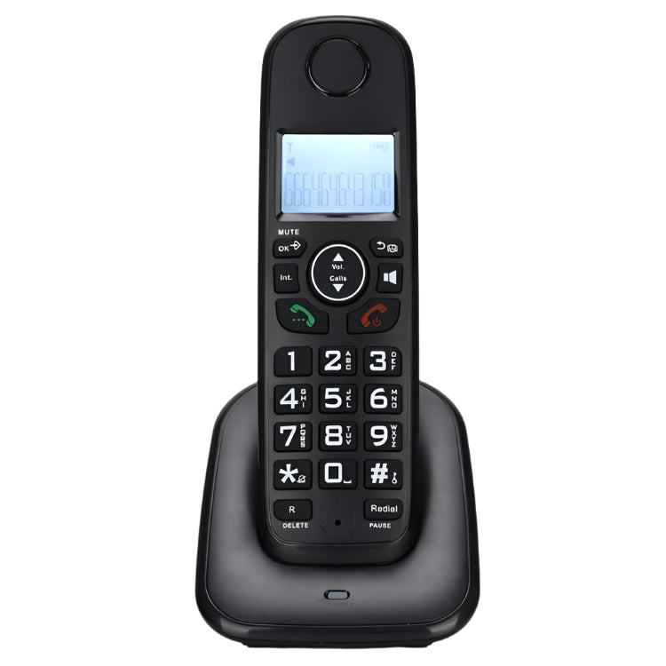 GOL Cordless Phone for Home, ECO Technology, 1.6 Amber LCD Display, Caller ID, Big Buttons, Black