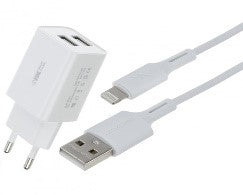 WP-U56I/WK Dual USB Charger For lightning ,Charger , USB Phone Charger , Mobile Phone Charger , Sma CHARGER / Black / N/A