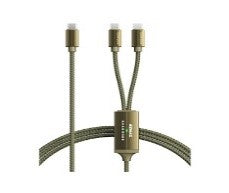 RC-092t/REMAX Kerolla Series 100W Aluminum Fast Charging Cable type-c to type-c+type-c Fast Charging / Black / N/A