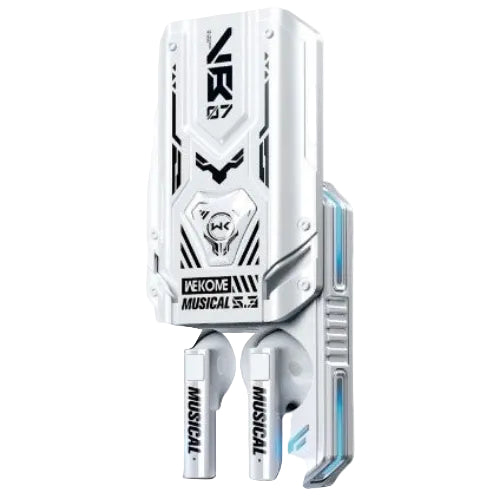 VB07/WEKOME Mecha Shape TWS Earbuds Semi-In-Ear Bluetooth Headset Low Latency Portable Headphones Headset / Black / Bluetooth