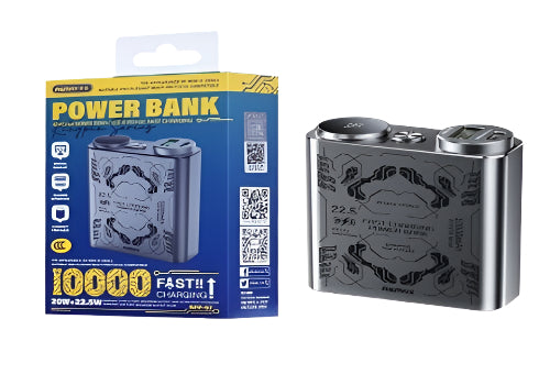 Remax Power Bank Fast Charger, 10000Mah, PD20Watts + QC22.5Watts