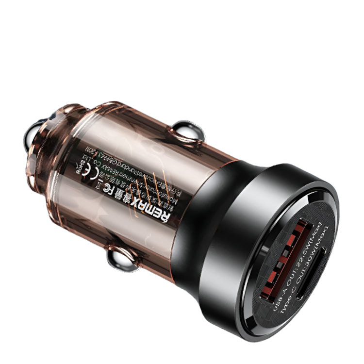 Remax Car Charger Walking Series 2 in 1, 30Watts, PD+QC Transparent