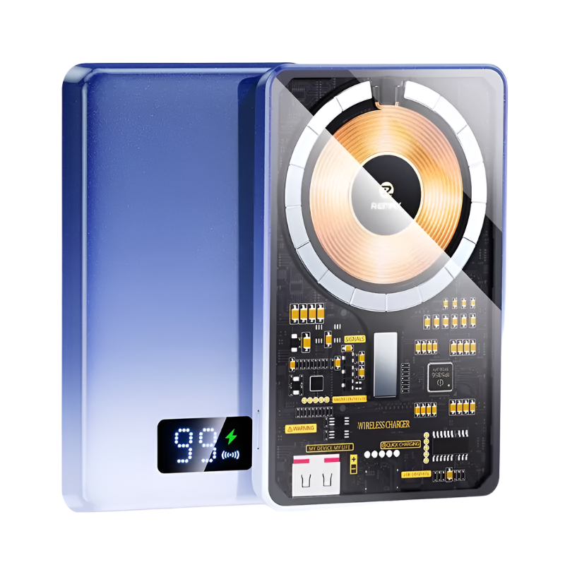 Remax Power Bank 10000MAh, 15Watts, Magnetic Wireless Portable, 22.5Watts Fast Charging