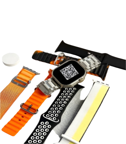 7IN1/GBT Smart watch with 7 straps in one and watch cover with all sensors and Bluetooth Calling Spo