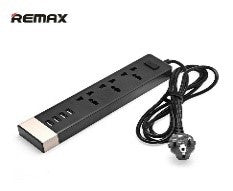 RU-S2/REMAX 3 Power Socket 4 USB / 2.0m length/ Input Current : AC110V - 240V SOCKETS / Black