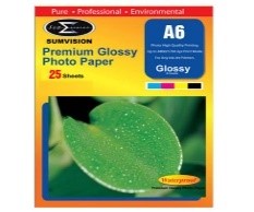 Glossy A6 Inkjet Photo Paper 135Gsm - 25 Sheets