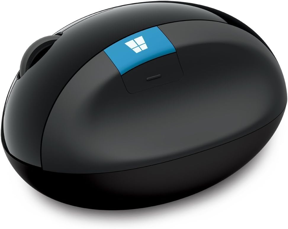 Microsoft Sculpt Ergonomic Wireless Mouse, Right-hand RF, Black