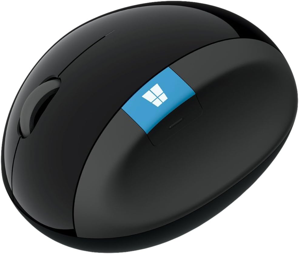 Microsoft Sculpt Ergonomic Wireless Mouse, Right-hand RF, Black