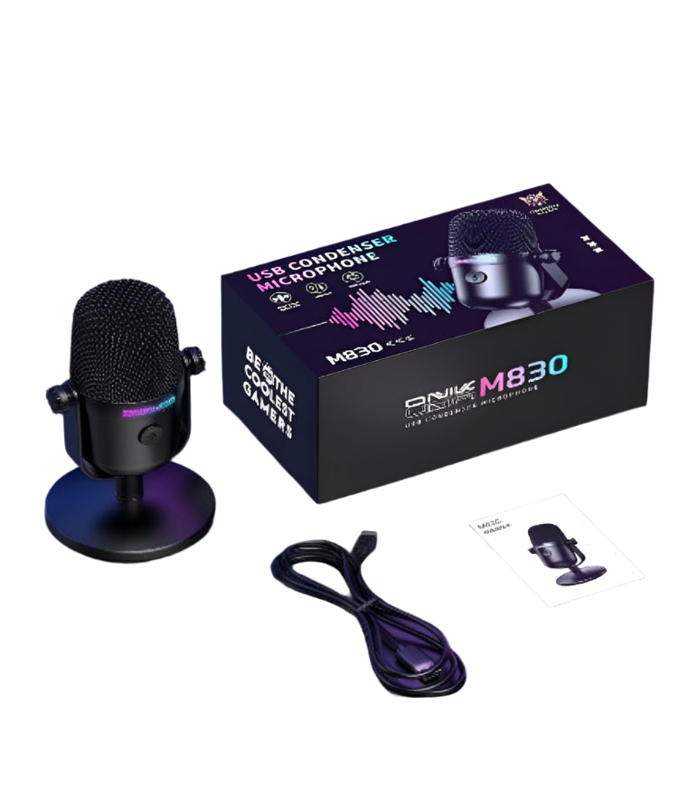 Onikuma Gaming USB Condenser Microphone, Mini USB Microphone, Noise Cancellation