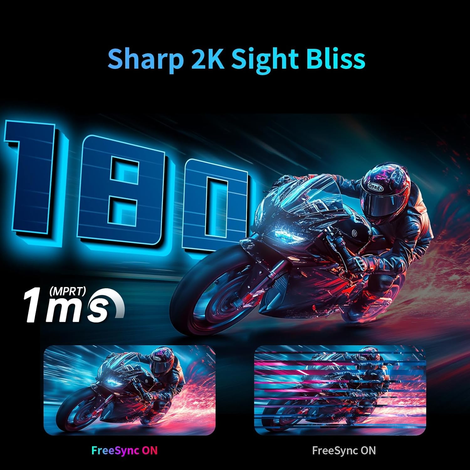 SUIRGE Gaming Monitor 27Inch, 180hz FHD 2K 1500R Curved PC Monitors