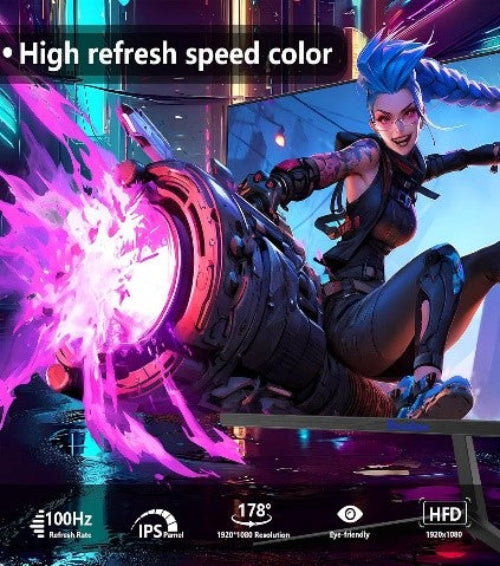 SUIRGE Gaming Monitor 24Inch, 1K Built-in Speakers