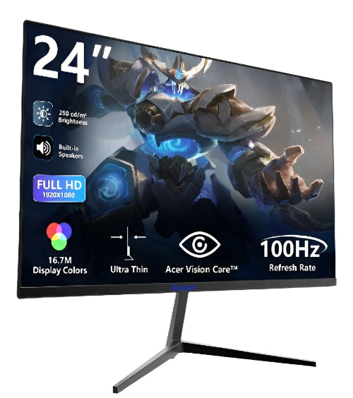SUIRGE Gaming Monitor 24Inch, 1K Built-in Speakers