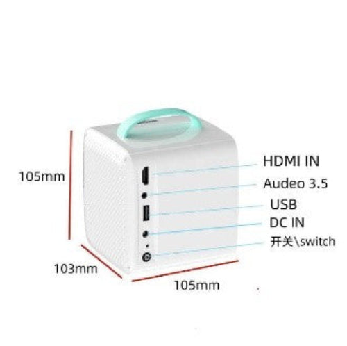 Smart Kids Projector Cute Mini Pico Children's, Home Theatre Portable Early Education