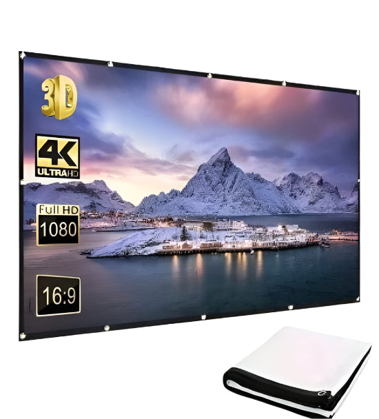 Smart Projection Screen 100 inch, 16:9 Thicken Portable Non, Crease Foldable