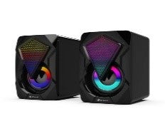 "L-9090/Kisonli USB MINI Speaker Gaming WITH RGB LED LIGHT ,1.TWO sound channel desktop speaker Speaker / Black / Wired