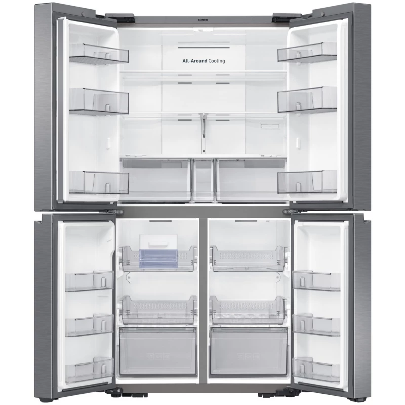 Display Samsung Side by Side 4D French Refrigerator A+, 667Lit, No Frost, Silver