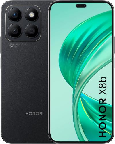 هاتف Honor X8b إصدار مفتوح بشريحتيْن وشاحن EU، ذاكرة 8 جيجابايت و512 جيجابايت، شاشة 6.7 إنش، لون منتصف الليل بلاك