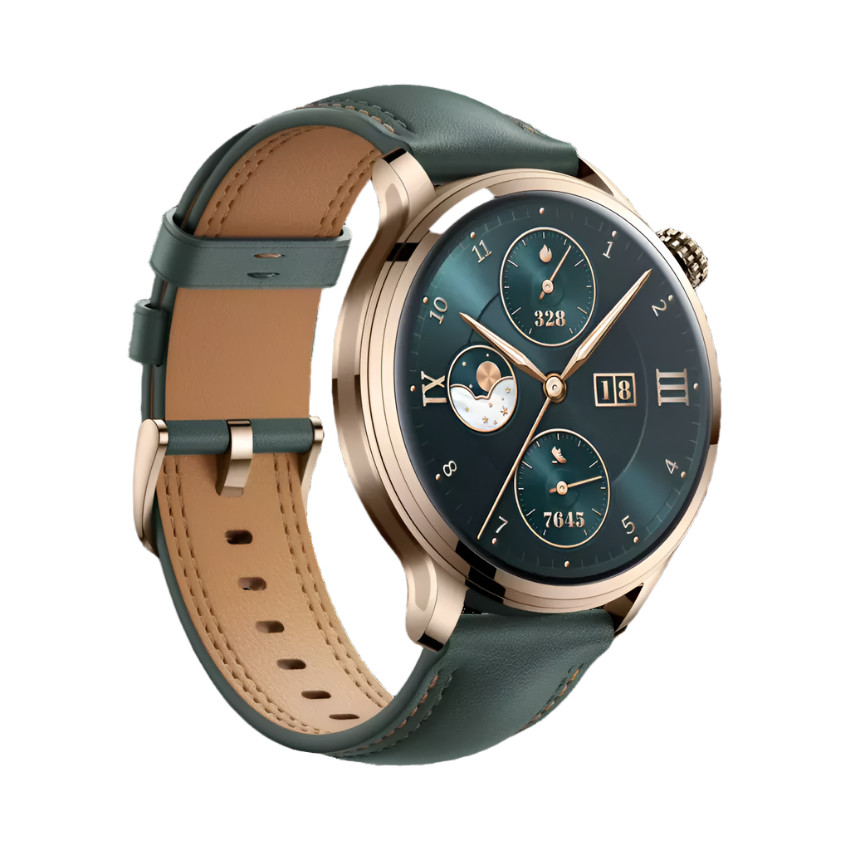 HONOR Watch 4 Pro, 4GB & 64GB, Green Leather Strap