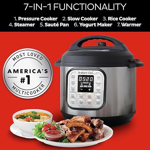 Instant Electric Pressure Cooke Pot Duo, 5.7Lit, 1000Watts, Stainless Steel