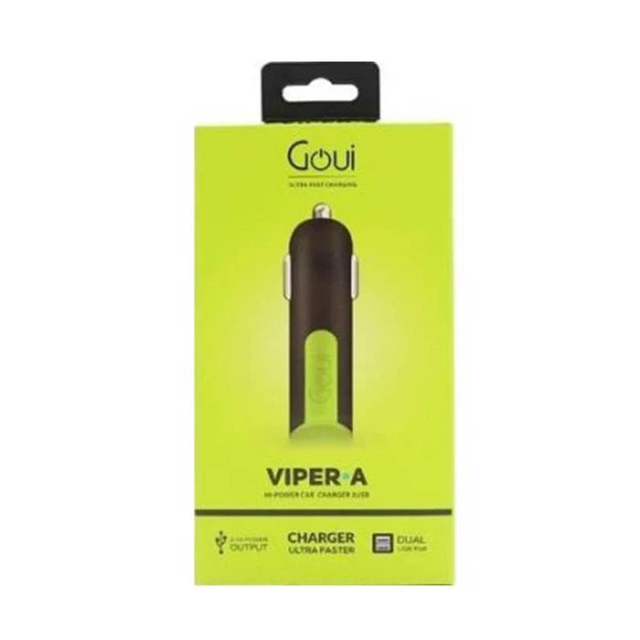 Goui Viper Car Charger, Black / Green
