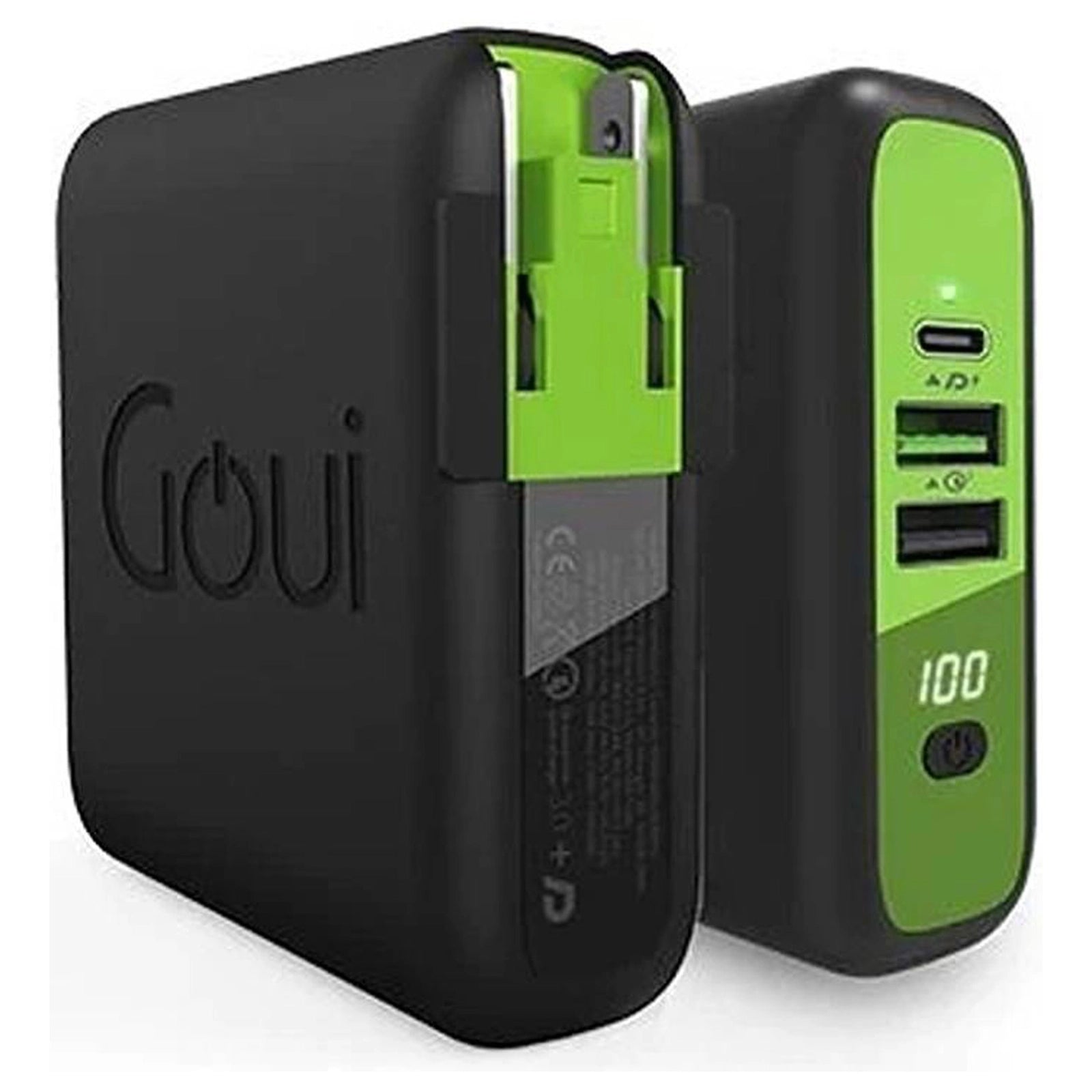 Goui Mbala Qi Wall Charger & Power Bank 8000Mah, Black