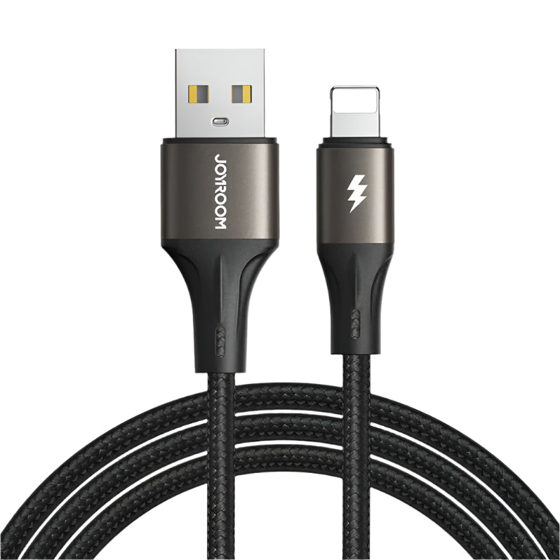 Joyroom Fast Charging Data Cable, Flash Charge Series, USB A To Lightning, 1.2Mm, Black