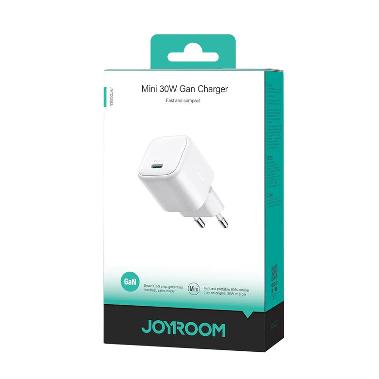Joyroom Wall Charger PD, Mini Gan Charger, 30Watts, White