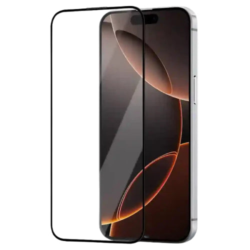 Two screen protectors on a smartphone with a white background