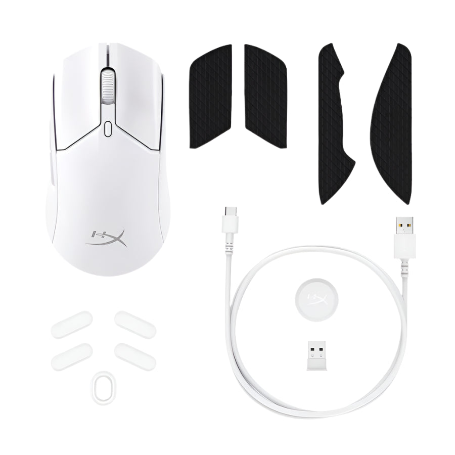 HyperX 2 Core Wireless, Gaming Mouse, White