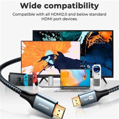 Joyroom HDMI Cable, 4K-60Hz, 2M, Black