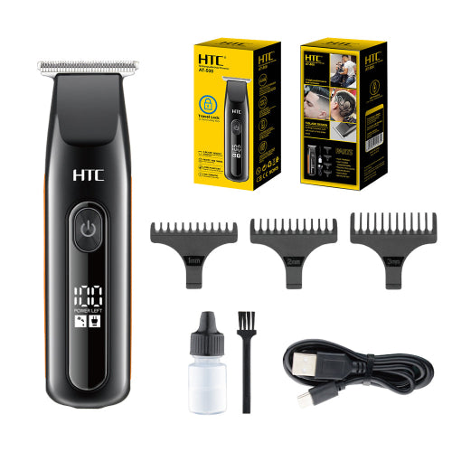 HTC Hair Clipper Shaver with A Digital, 4Attachment, Black