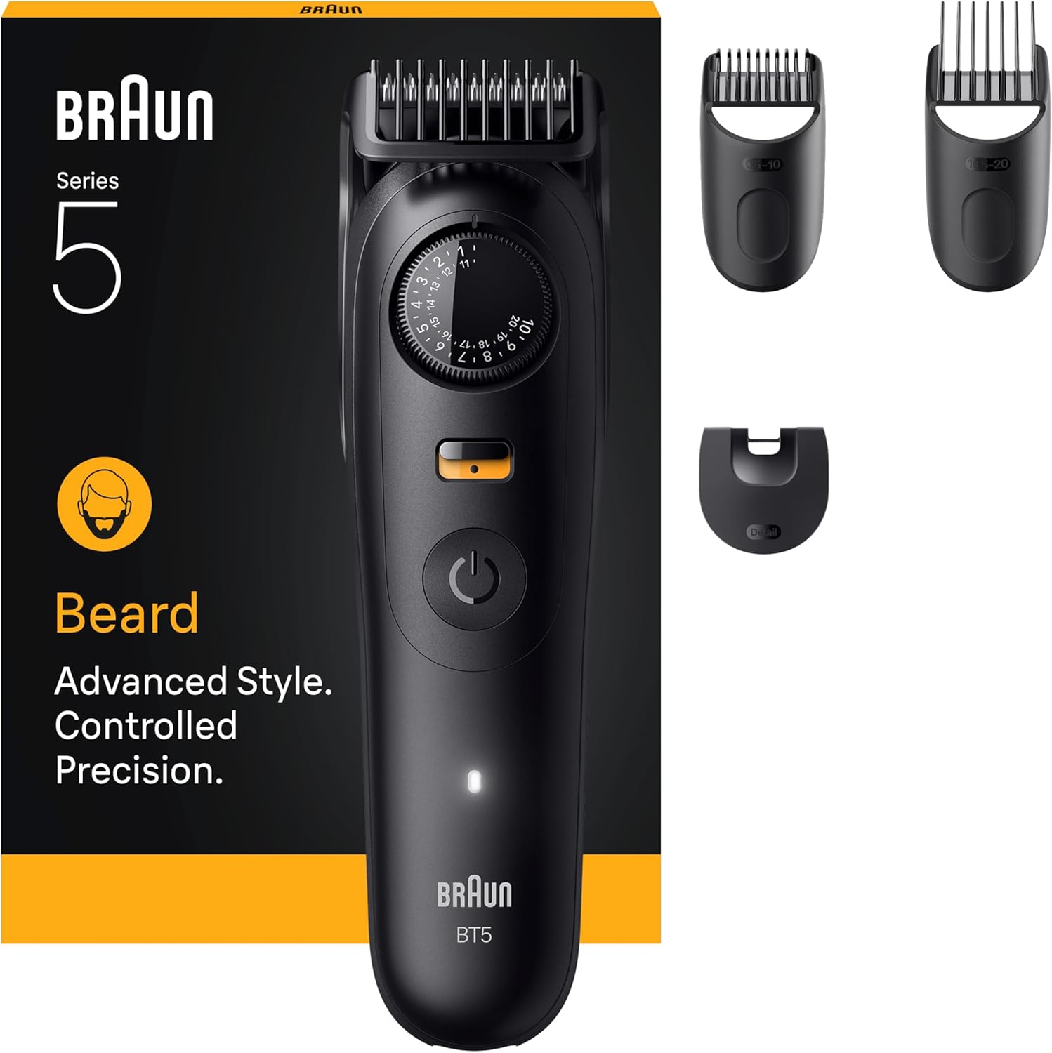 Braun Beard Trimmer, 120-Minute Battery Life, Black