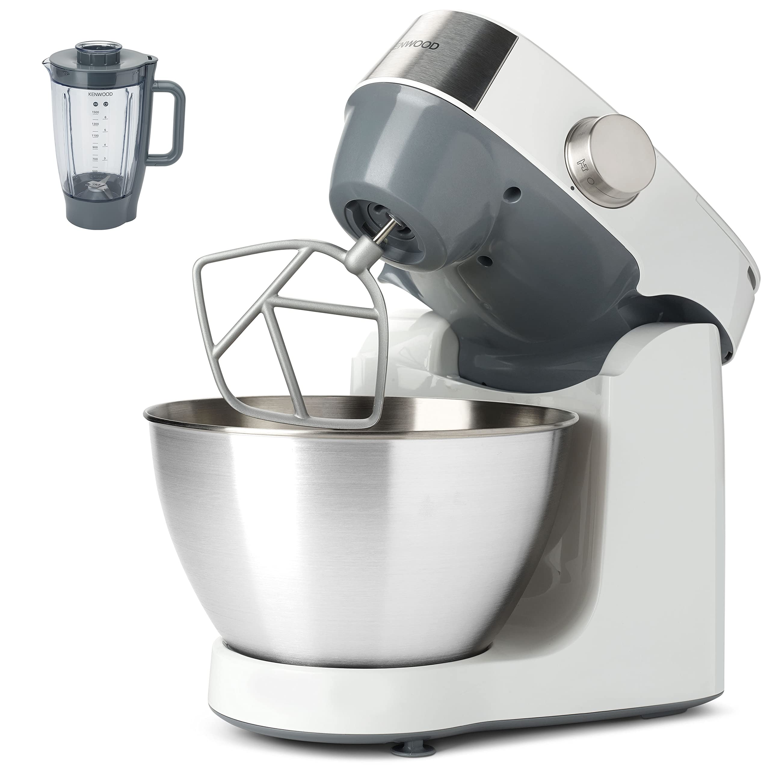 KHC29.H0SI KM KENWOOD kitchen mixer .4,3 L . 1000 Watts . 3 pièces .Body material:Plastic / Bowl 1000 WATT / 4.3 L / SILVER