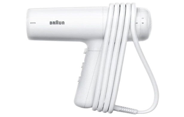 BRAUN Hair Dryer 2100Watts, 3 Speeds, White, Ionic function, Fast-drying nozzle, Easy