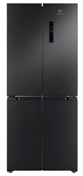 Electrolux Compact French Door Side by Side Fridge A+, 496Lit, Matt Dark Steel