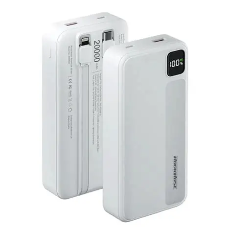 Rockrose Power Bank 20 Neo, 20Watts PD & 22.6Watts, Quick Charge, 20000Mah, White