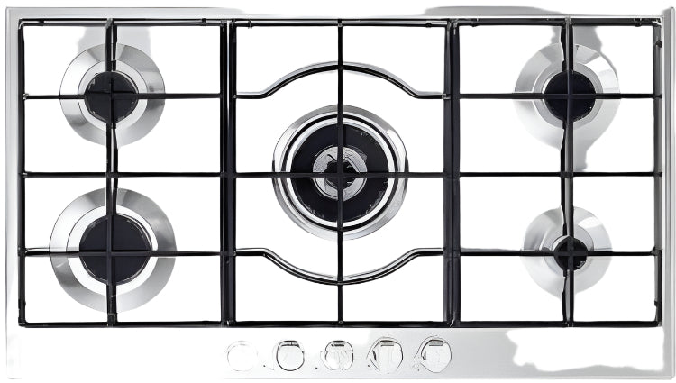 ELIO 95-545 / Elba built-in Hob 90*60 cm Cast Iron,5 burners,Knob Ignition Inox INOX