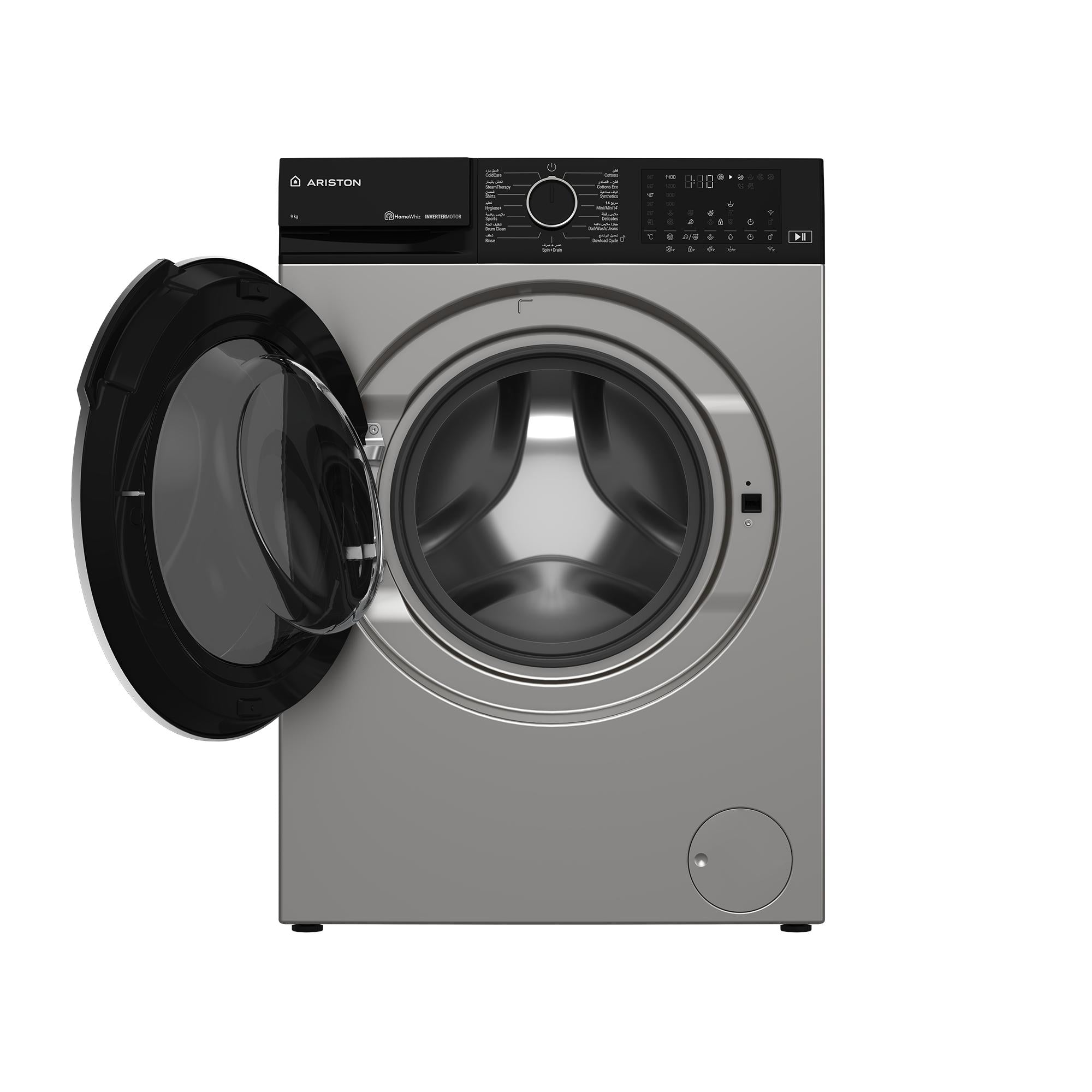 Ariston Front Load Washing Machine A+++, 9KG, 1200RPM, Manhattan Grey