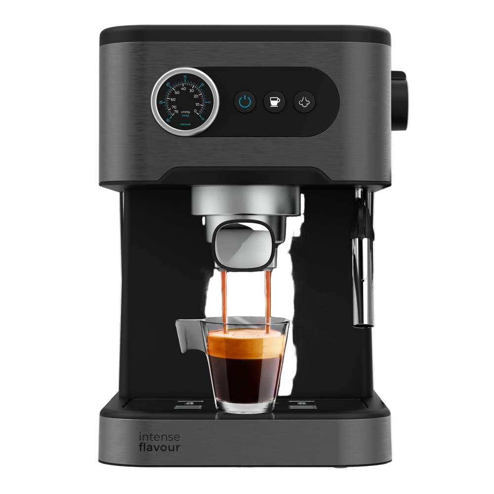 Cecotec Espresso Coffee Machine 20 Pro, 1.5Lit, 20Bar, 850Watts, Black