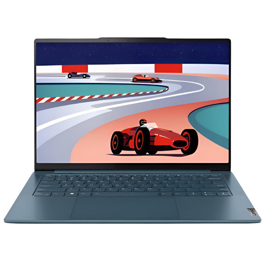 Lenovo Yoga Pro 7 Ultra7-255H laptop with a 14.5-inch screen, displayed on a plain background, showcasing the device's design and screen content.