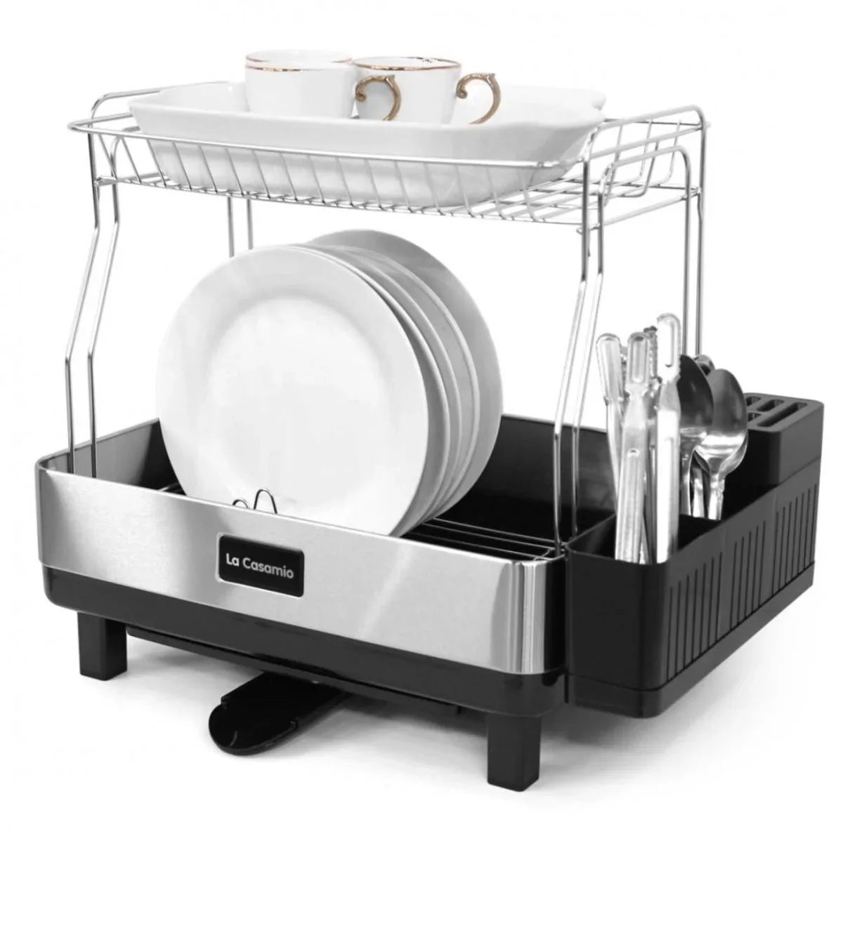 Lacasamio Drain Dishrack Home Décor, Stainless Steel