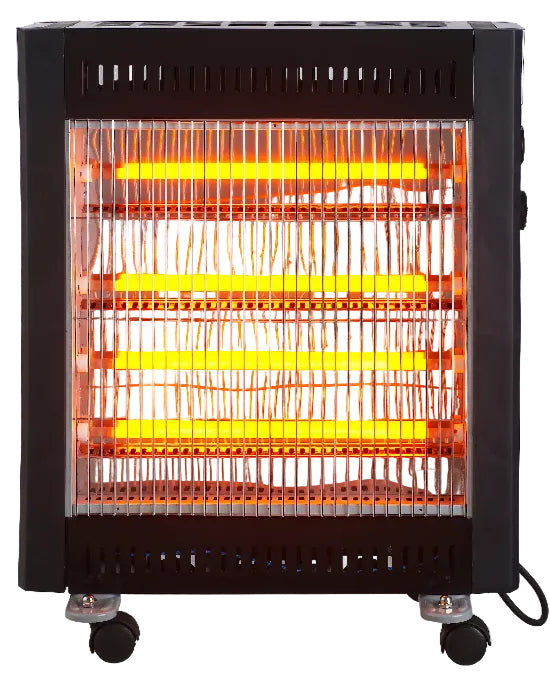 Mega Electric Heater, 4Quartz Tubes, 1800Watts, Black