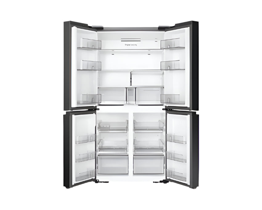 Samsung BESPOKE T Style Side by Side Refrigerator, 602Lit, Black Glass French Door