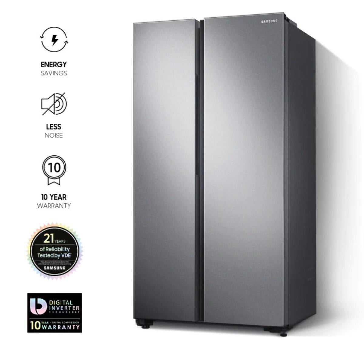RS62R5001M9/LV/Samsung REFRIGERATOR SBS Refrigerator Side by side 647 L 912x 1780 x 716 Digital In YES / A+ / 640L