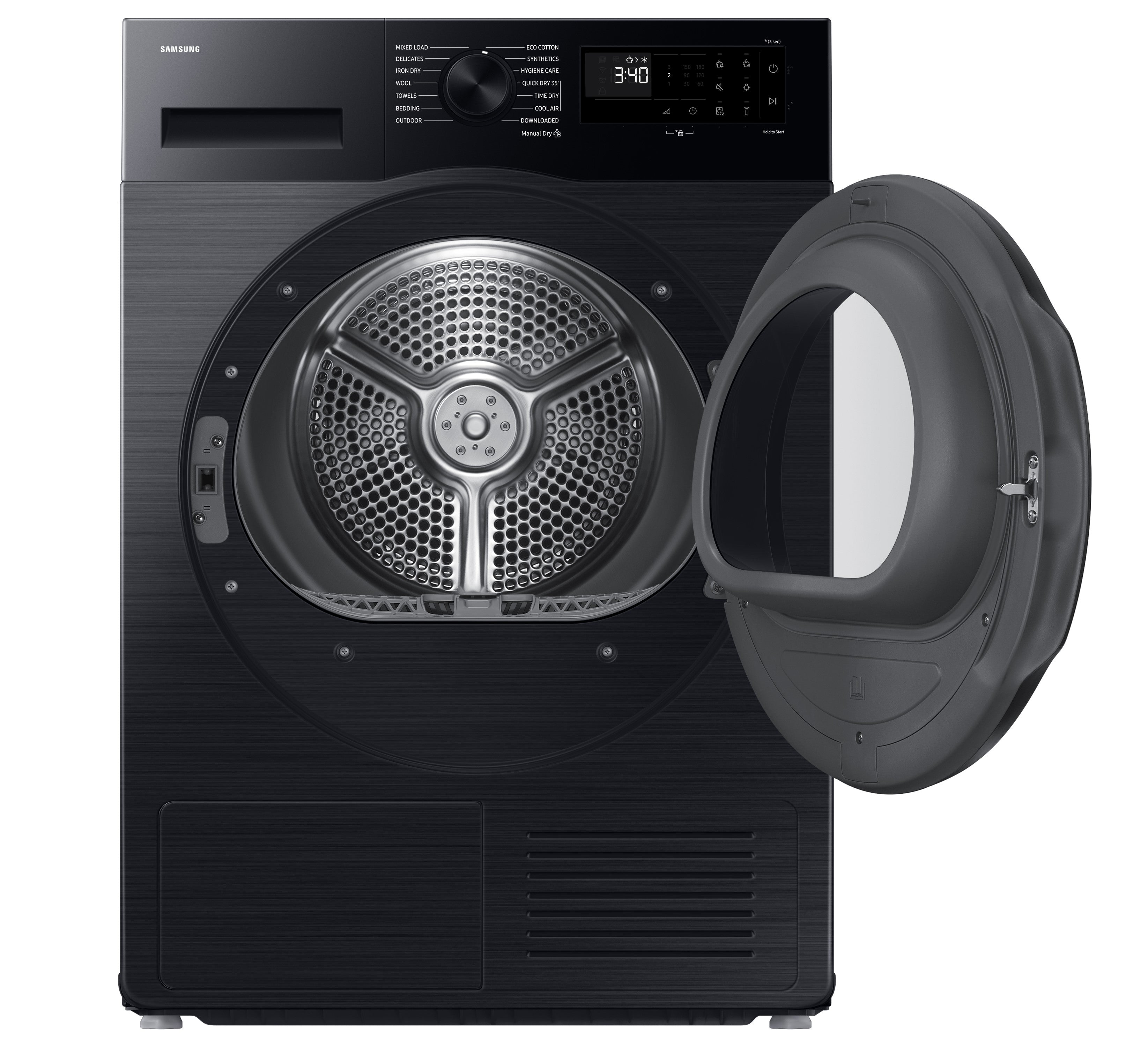 Samsung Heat Pump Dryer A+++, Digital Inverter, 9KG, 13Programmes, Black